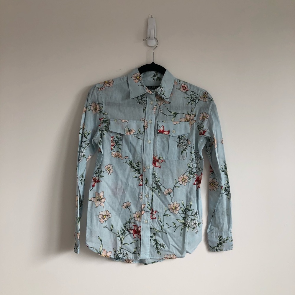 (NWT) Lauren Floral Print Shirt